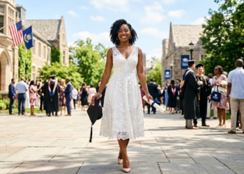 White Graduation Dress