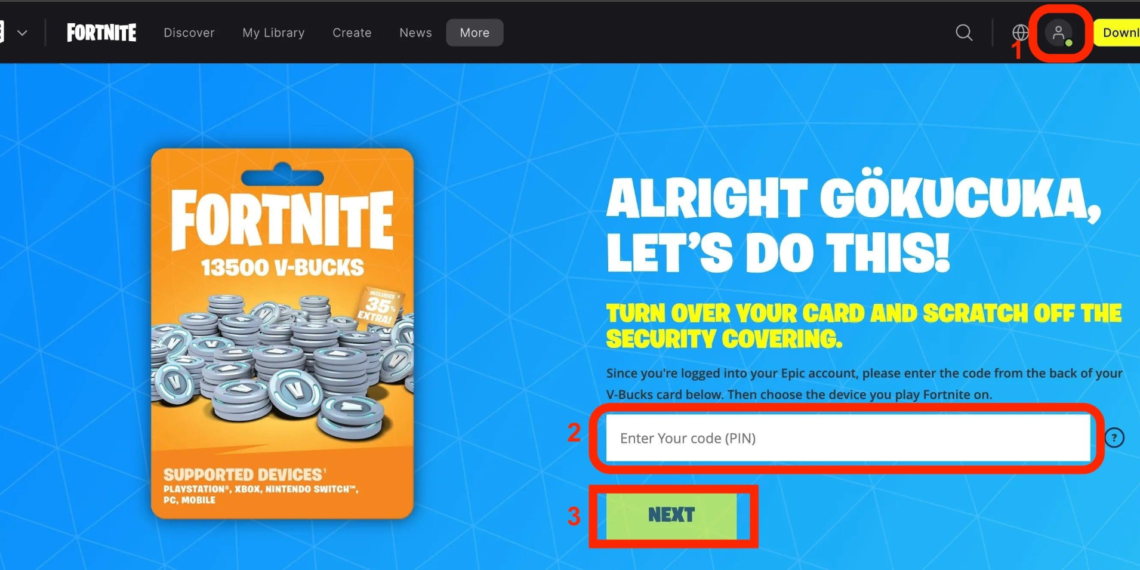 Redeem V-Bucks